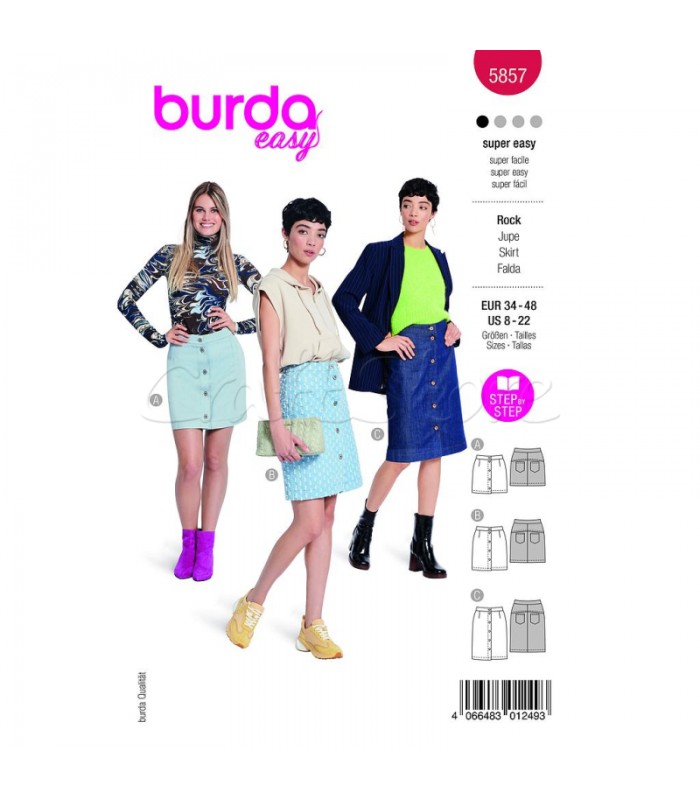 BURDA πατρόν φούστα 5857